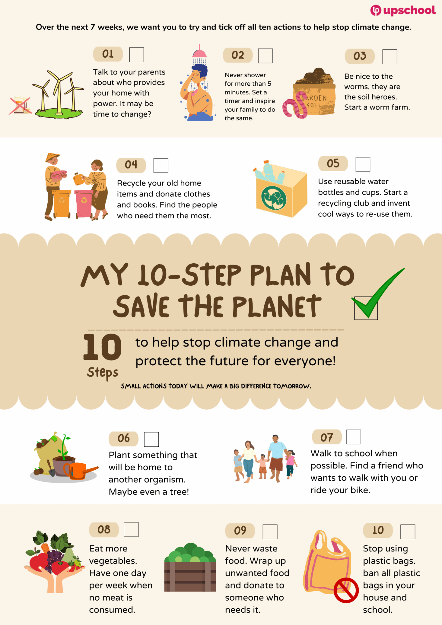 10 Steps to Save the Planet – Upschool.co – Resource Centre